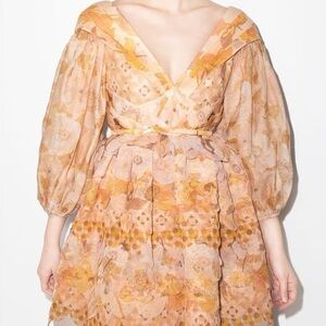 Zimmermann Tempo silk and linen organza minidress US size 0